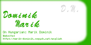 dominik marik business card